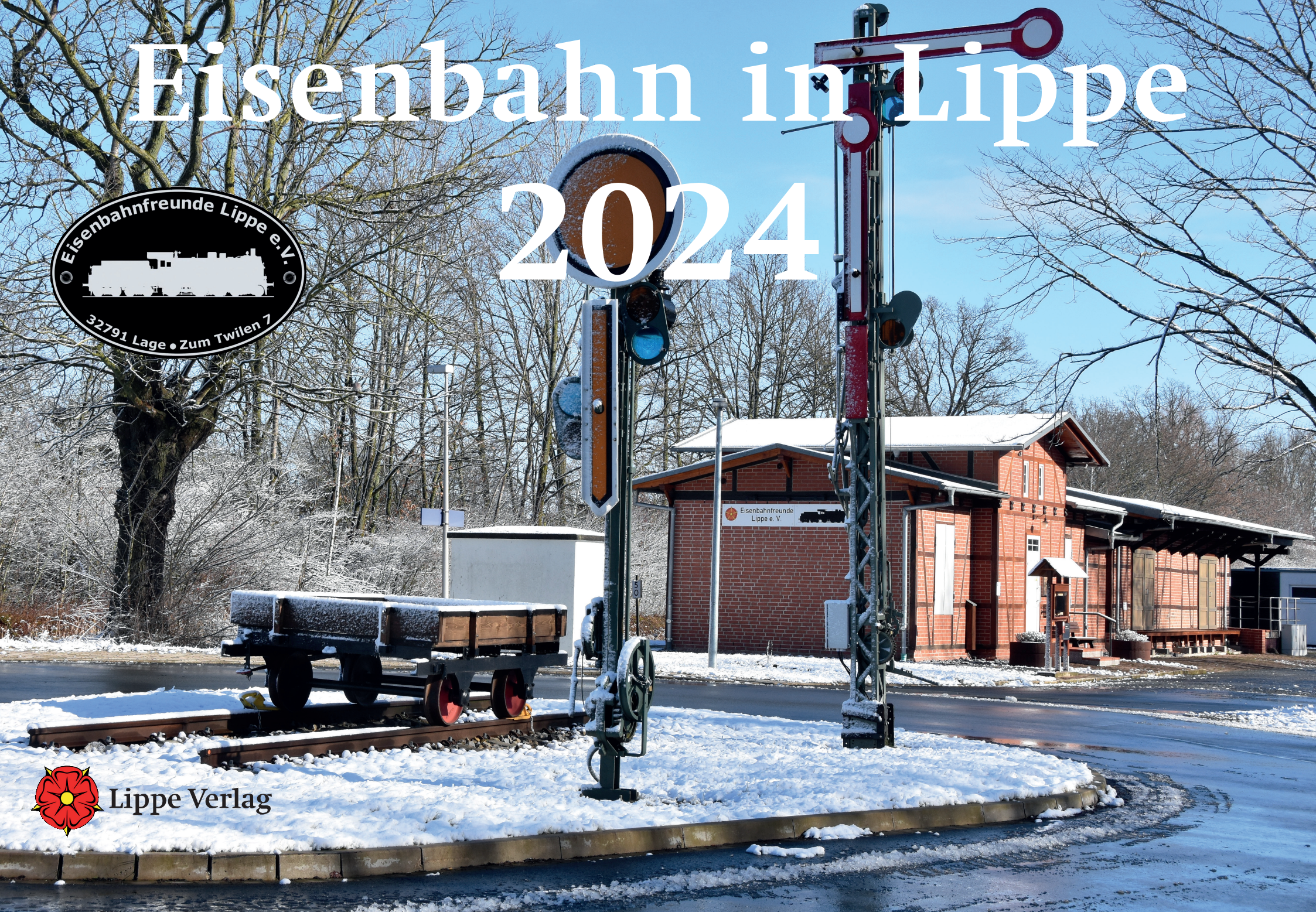Das Titelblatt des Kalenders "Eisenbahn in Lippe 2024", liefert einen ersten Vorgeschmack...