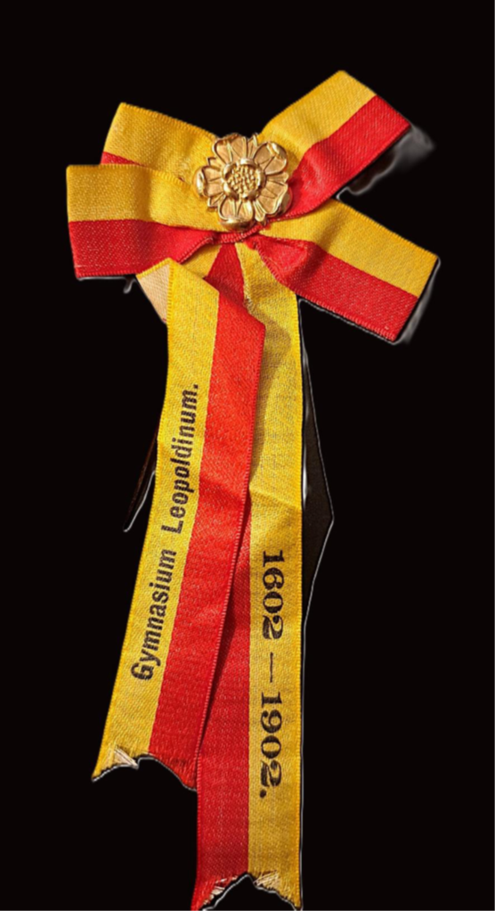Ansteck-Schleife zum 300jährigen Jubiläum des Detmolder Leopoldinums (Foto: privat)